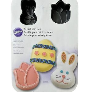 NEW Wilton Easter Bunny, Egg, Tulip Mini Cake Pan Mold 3D